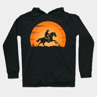 Beautiful Sunset with horse jocky Hoodie